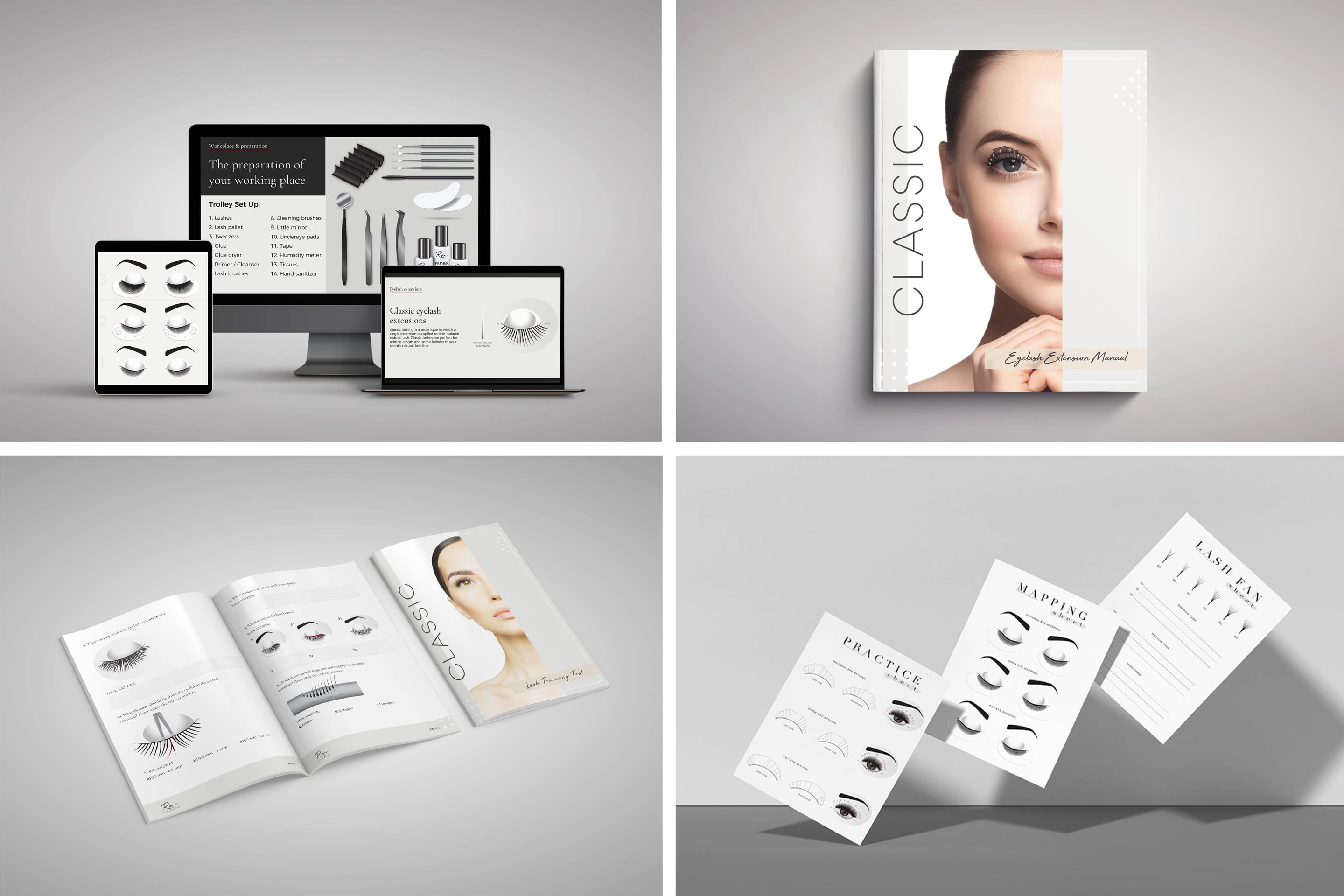 Classic Eyelash Extension Training Material Package