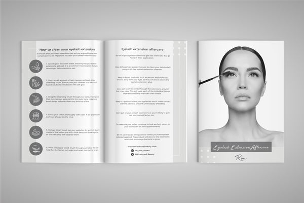 Eyelash Extension Aftercare Booklet